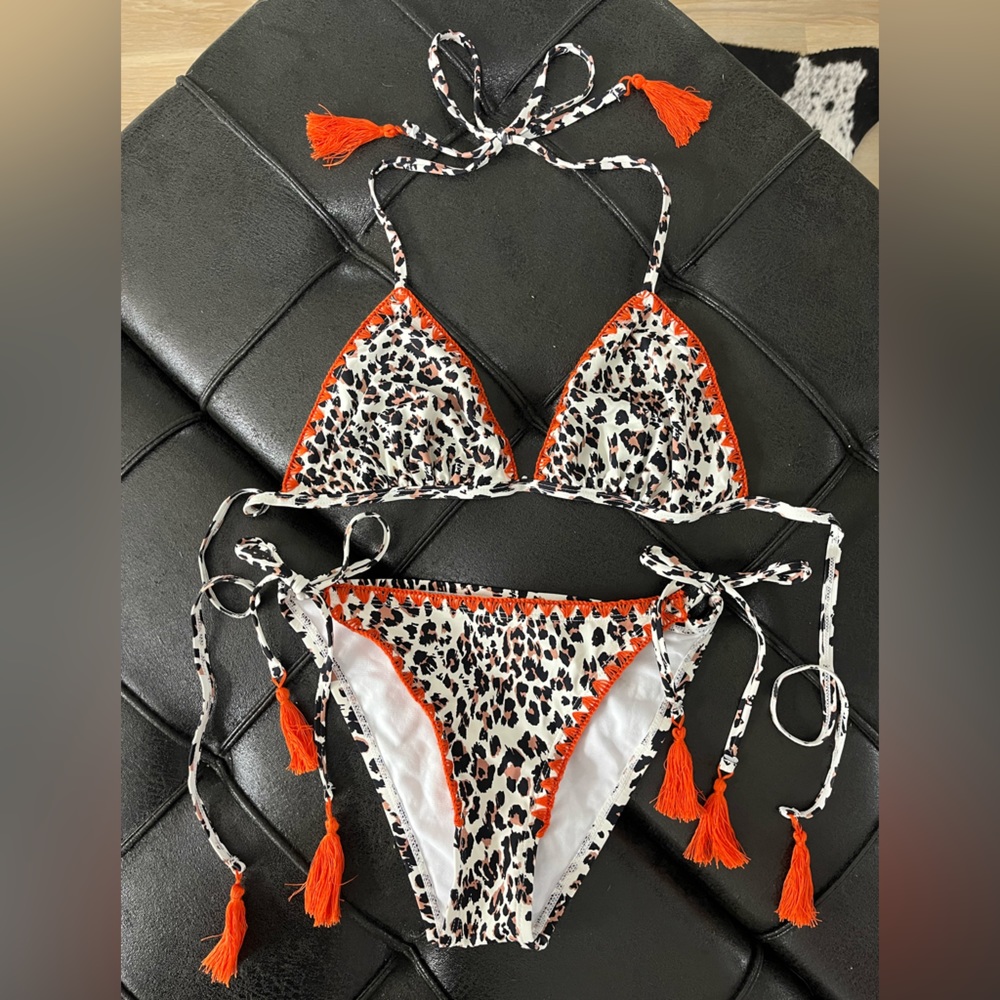 Fashion Nova cheetah two piece swimsuit(new)